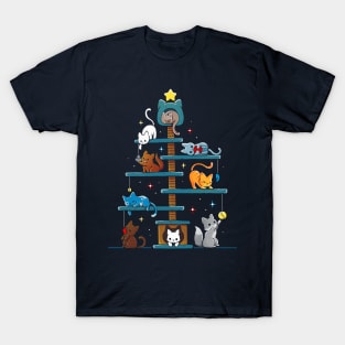 Christmas Tree House Cats T-Shirt